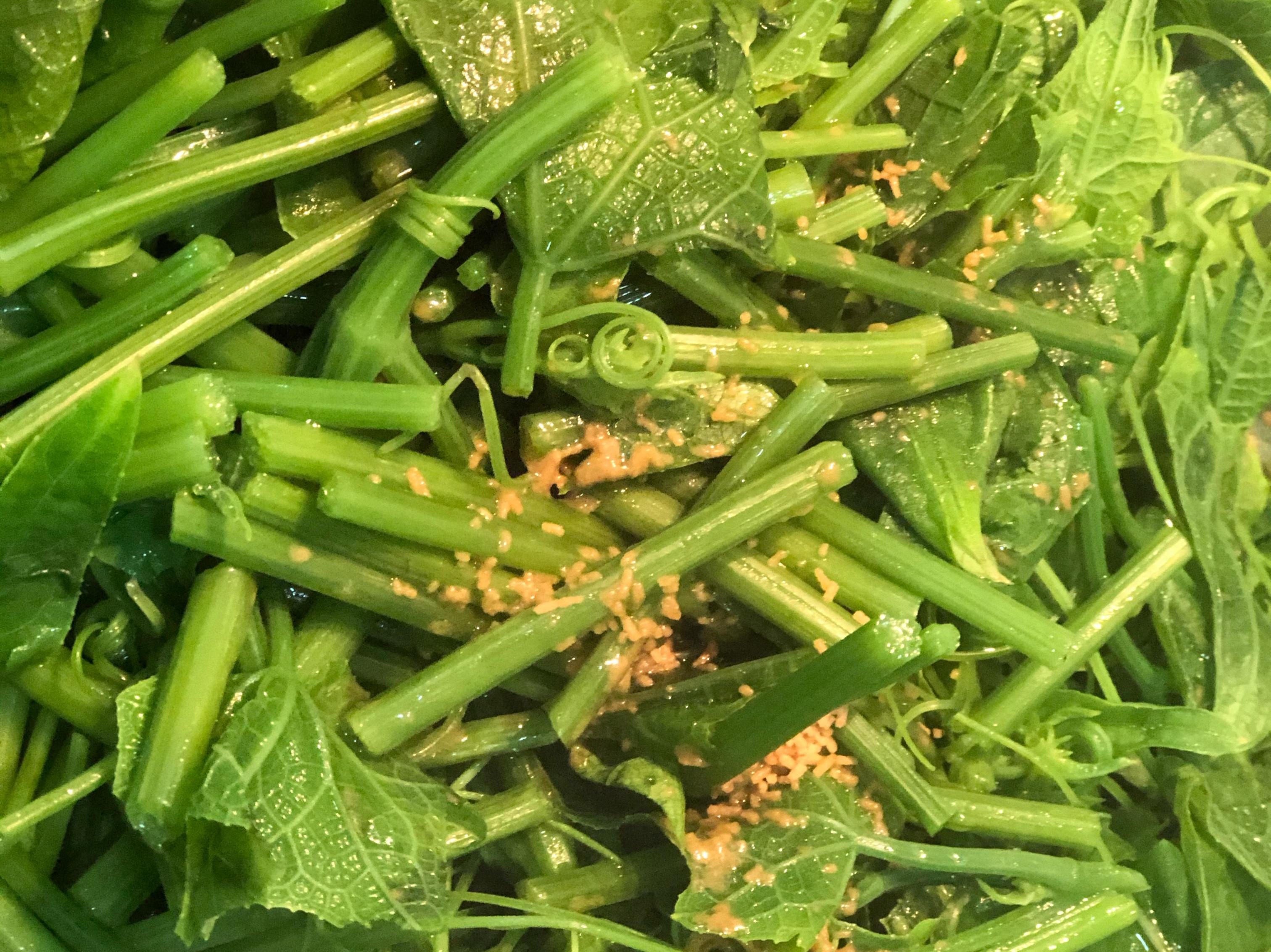 姜味龙须菜 /两分钟低脂轻松水油炒的加工步骤