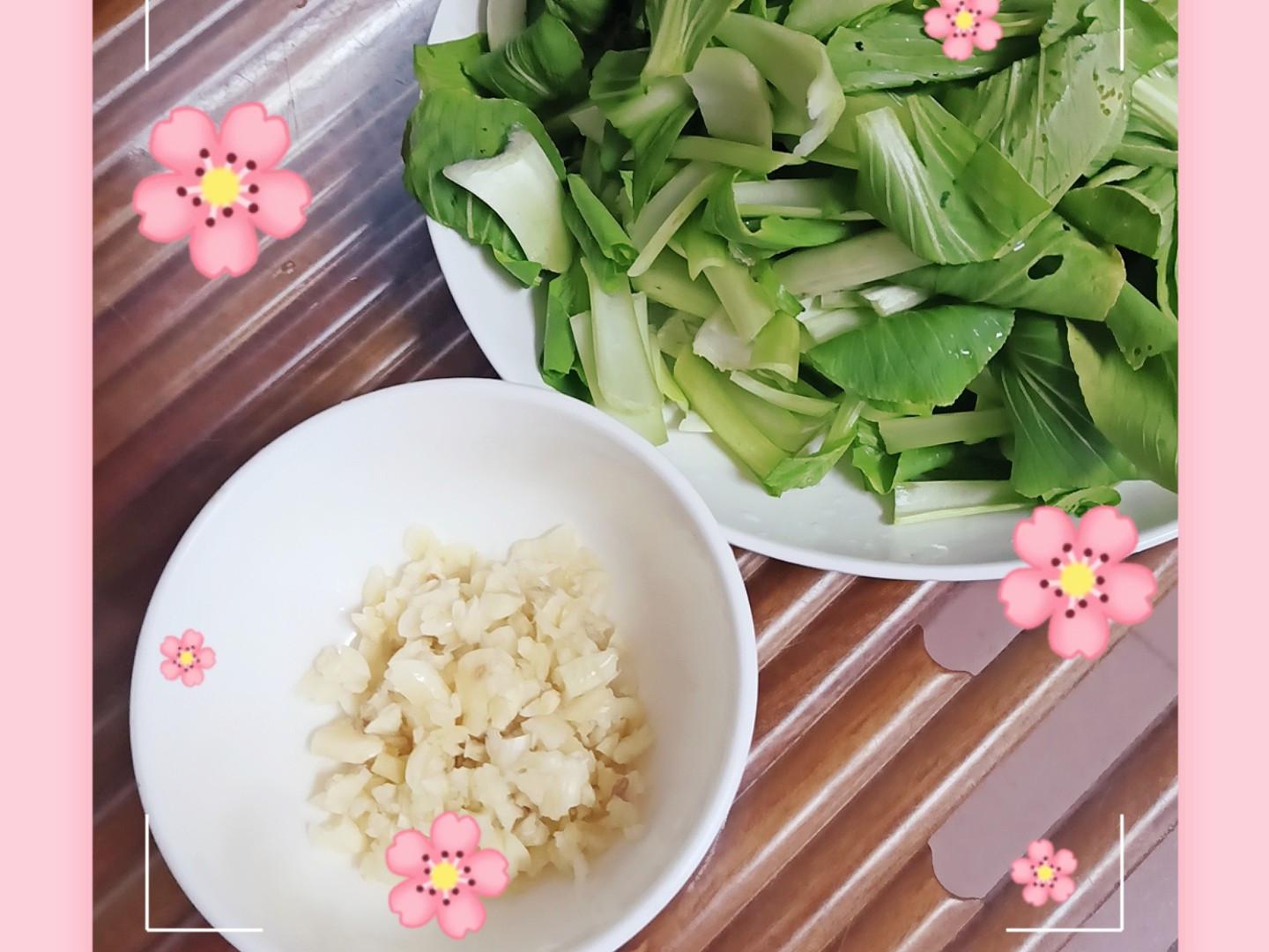 蒜香青江菜（炒青菜）的加工步骤