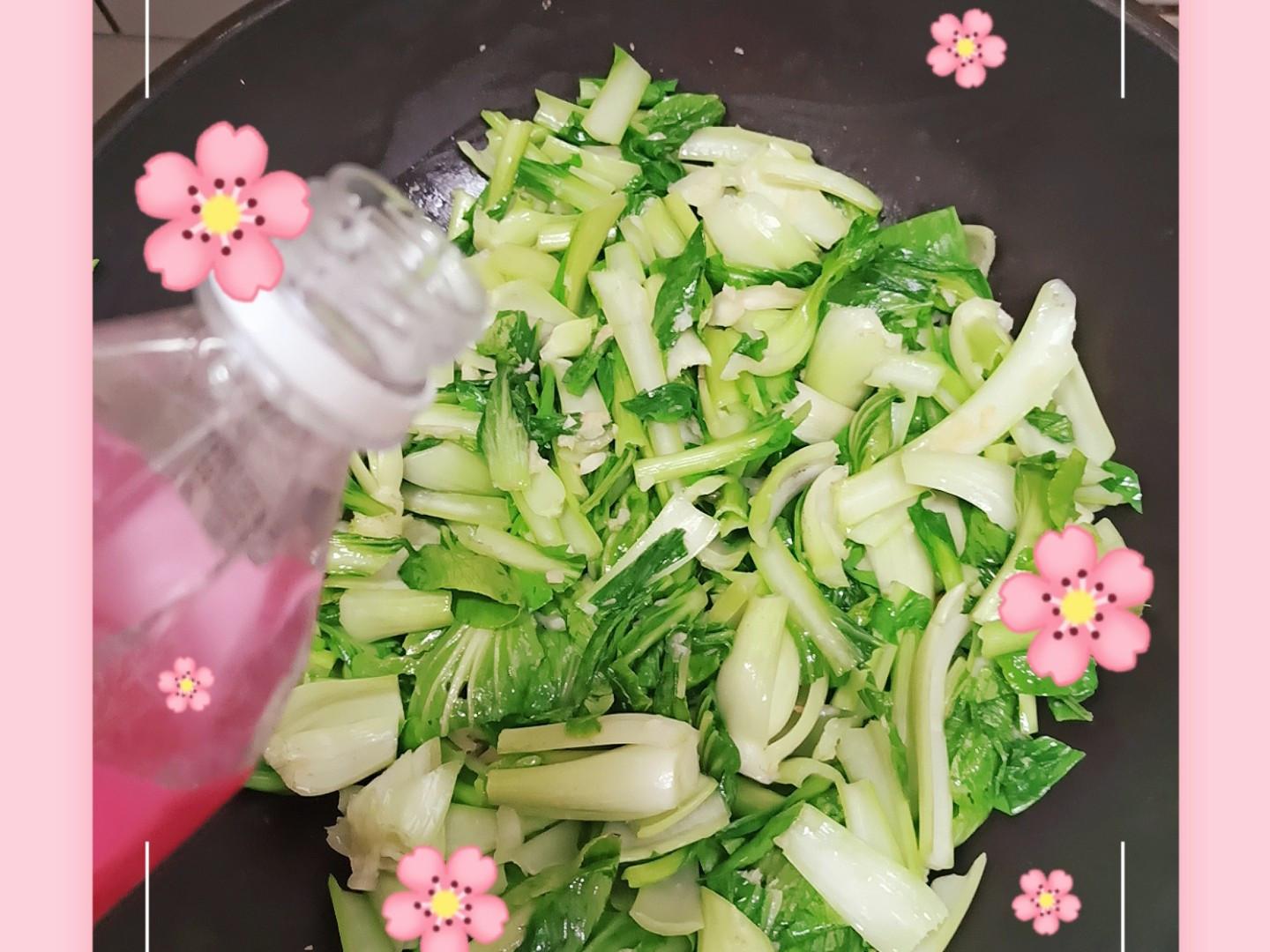 蒜香青江菜（炒青菜）的加工步骤