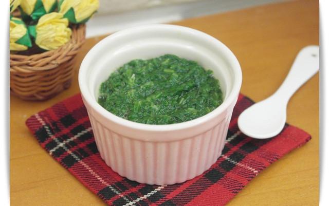 宝宝副食品「青江菜泥」纤维多改善便秘 ♪的加工步骤