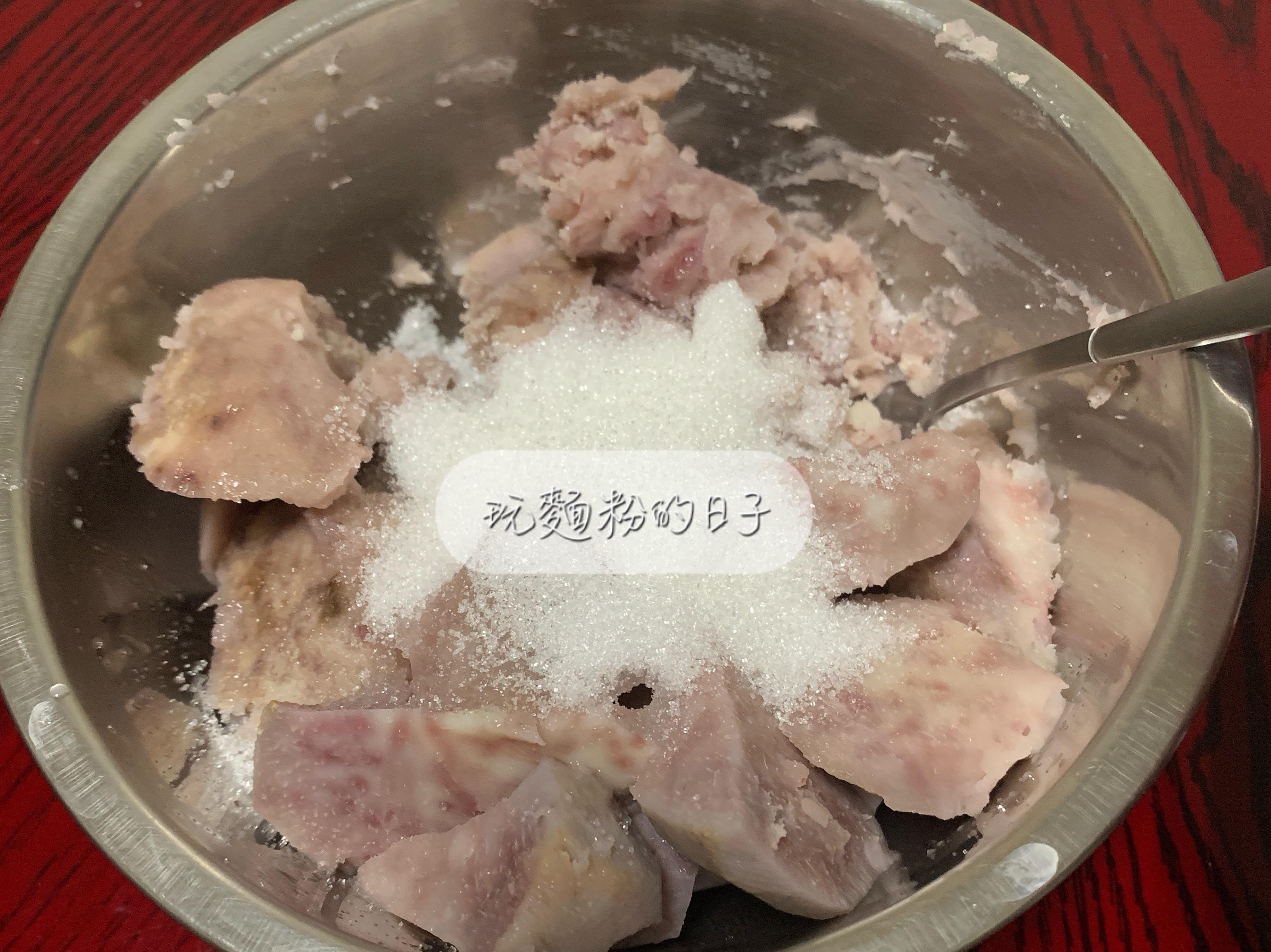 芋泥肉松吐司的加工步骤