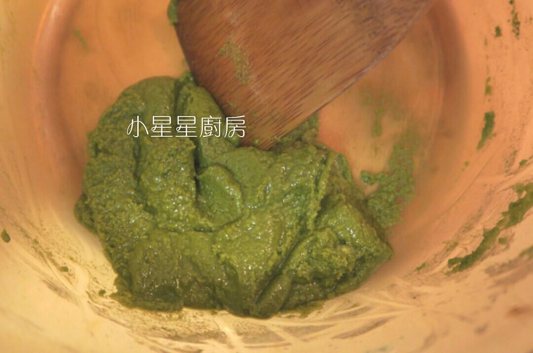 奶油抹茶红豆棉花蛋糕的加工步骤