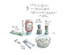 美乃茄酱烤鸡翅-手绘食谱