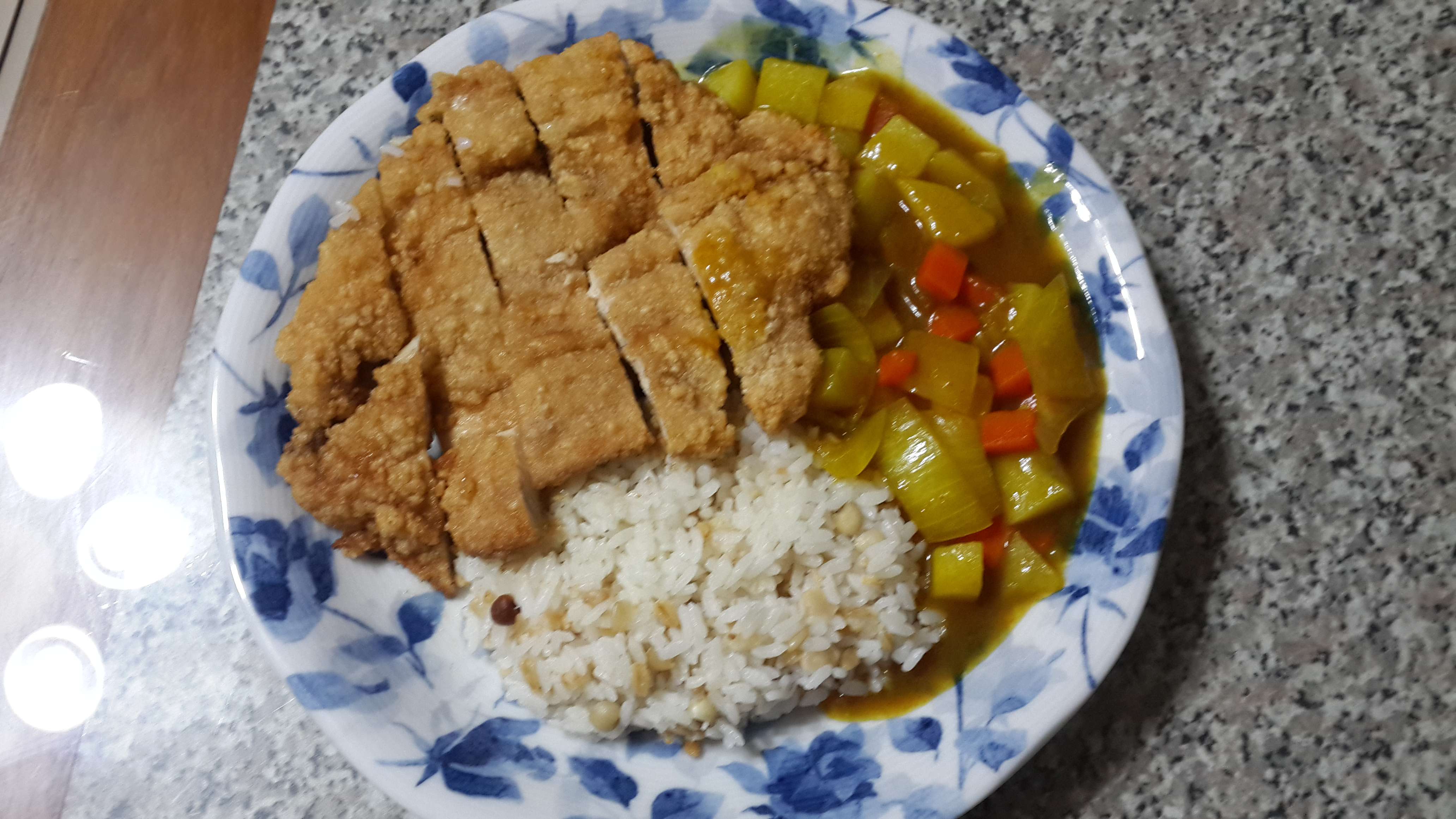 鸡排咖喱饭的加工步骤