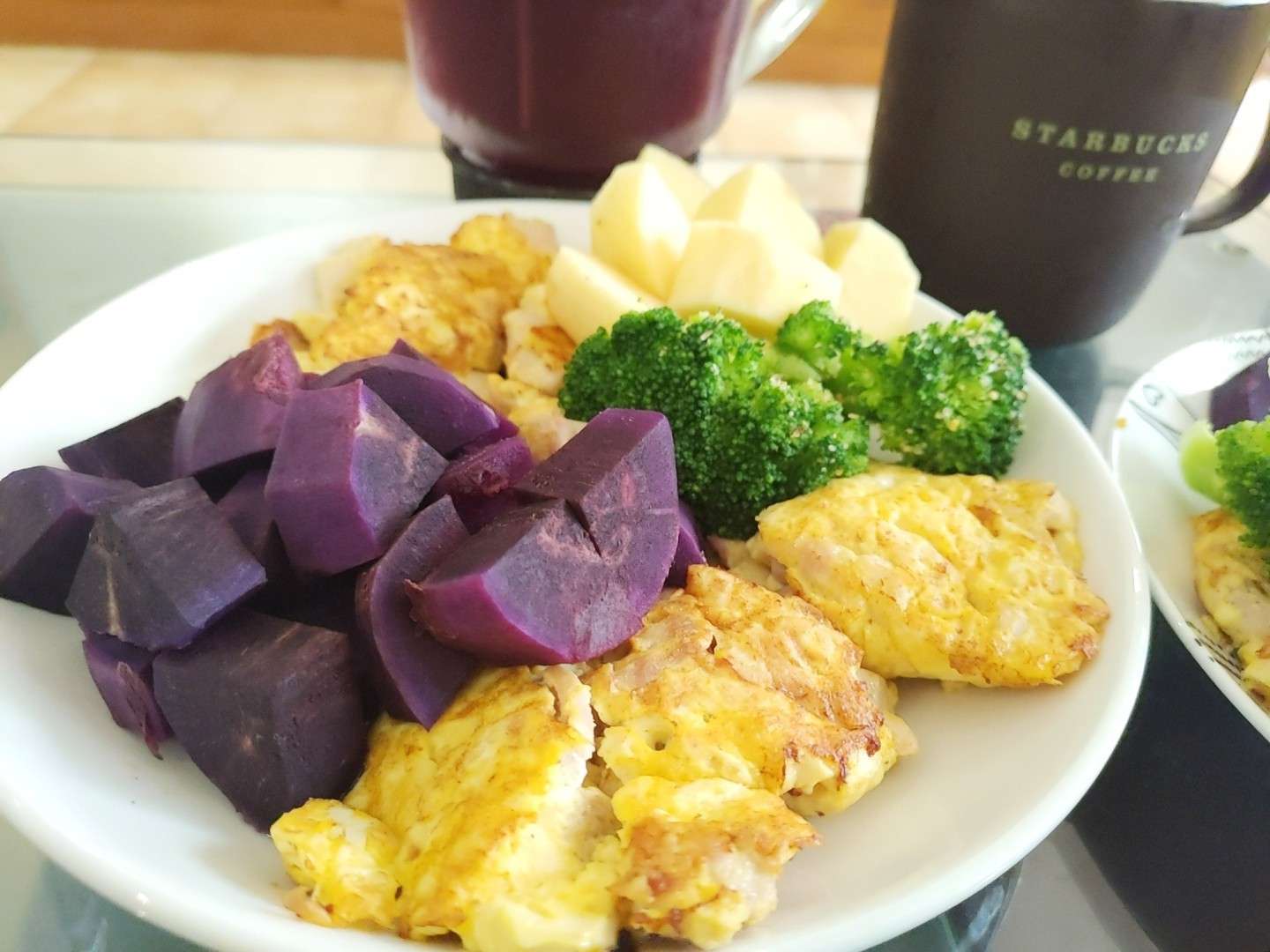 【健康吃饱饱】紫地瓜鸡肉豆腐煎饼早午餐的加工步骤