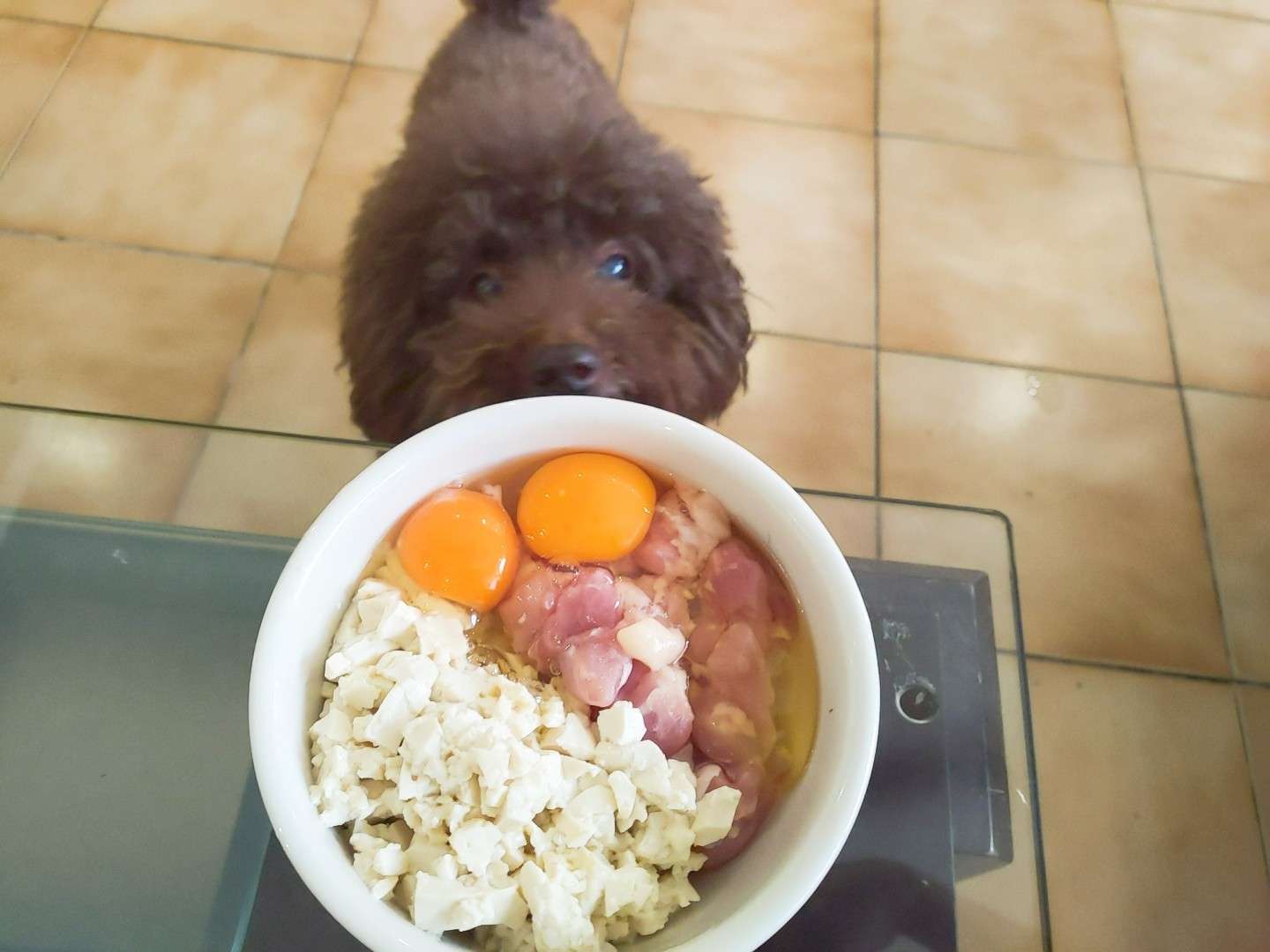 【健康吃饱饱】紫地瓜鸡肉豆腐煎饼早午餐的加工步骤