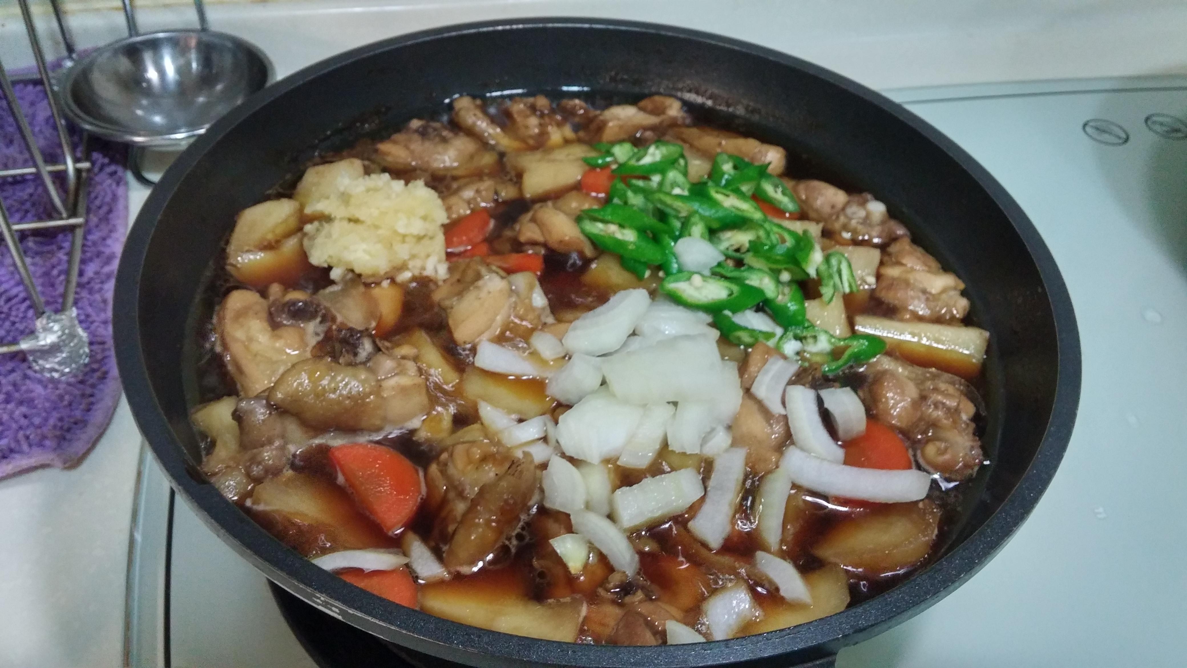 韩式料理-安东炖鸡(안동찜닭)的加工步骤