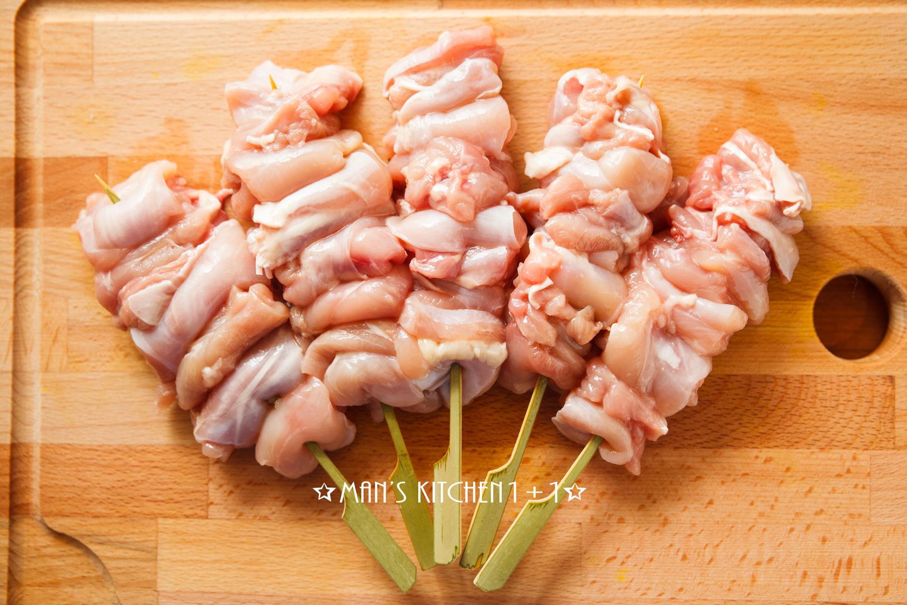 焼き鸟，酱烧鸡肉串的加工步骤