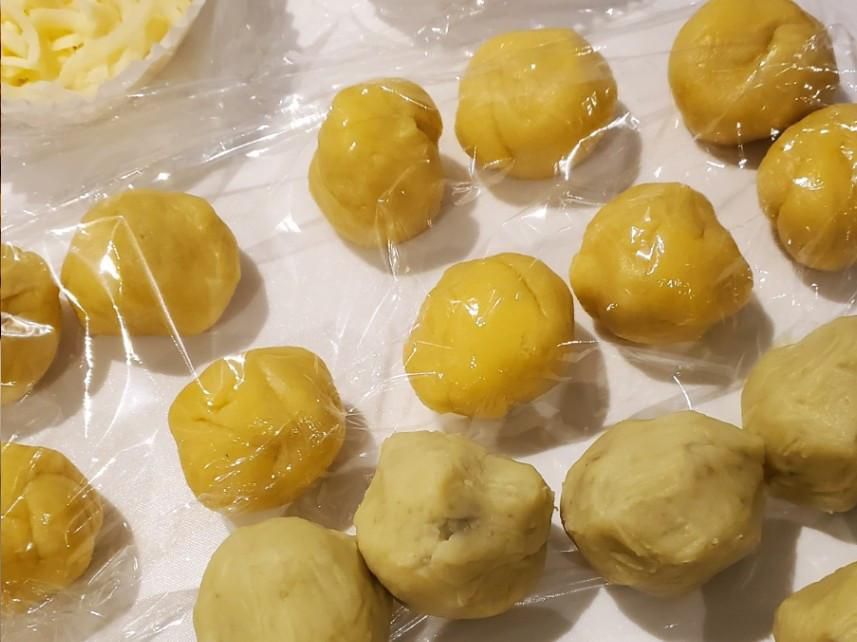 💥网红仙豆糕🍠平底锅就能搞定唷的加工步骤