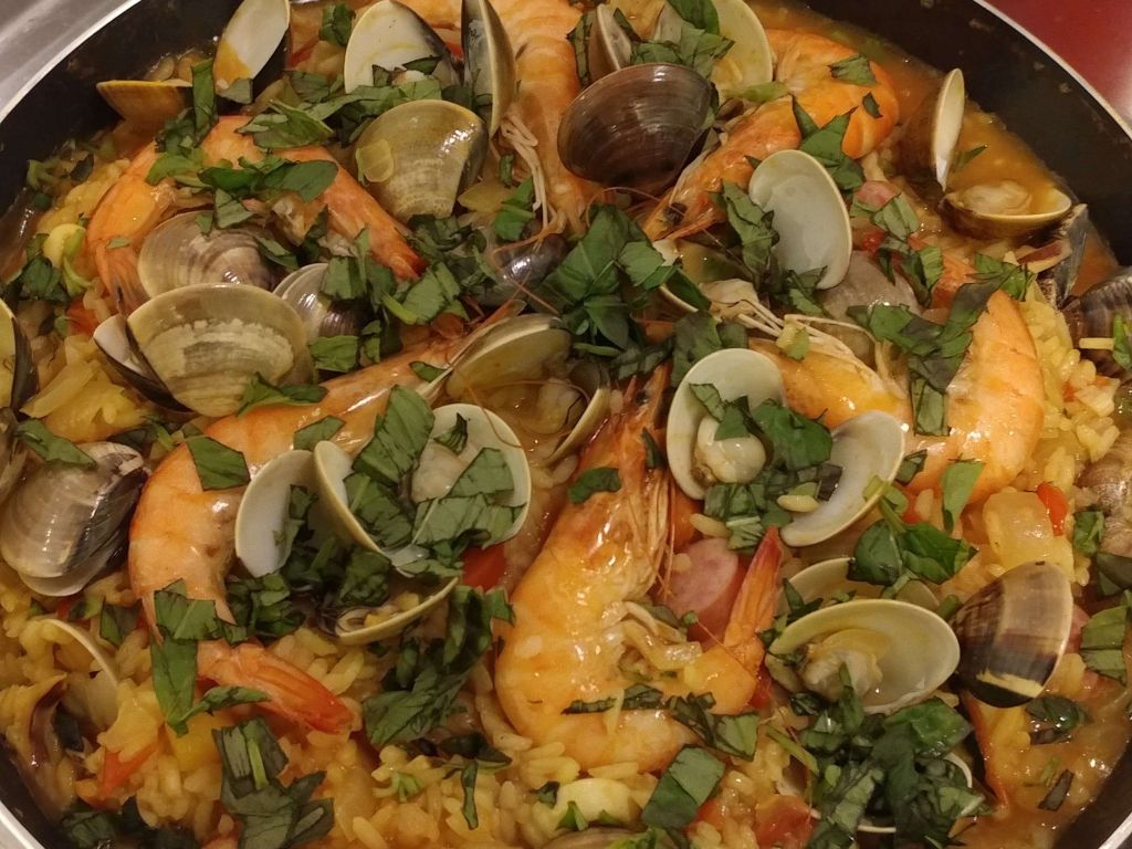 Spanish Paella海鲜炖饭🍛的加工步骤