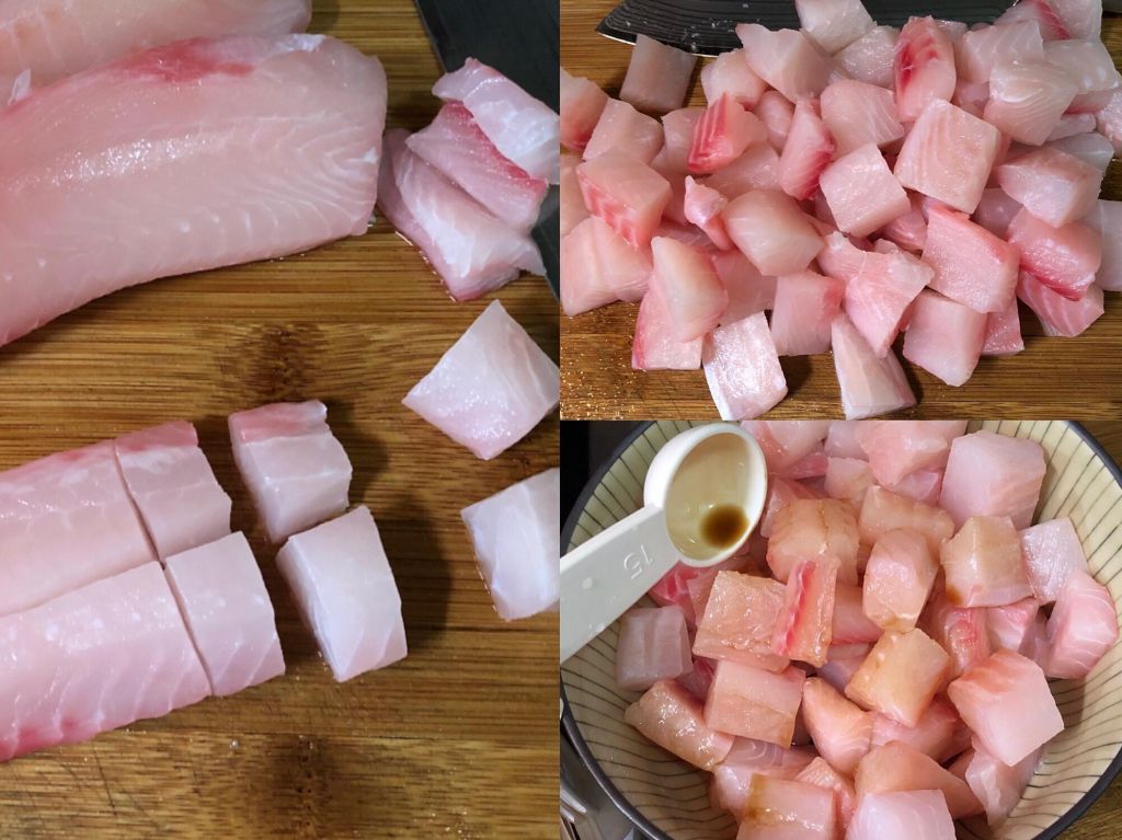 骰子鲷鱼豆腐【低醣】的加工步骤