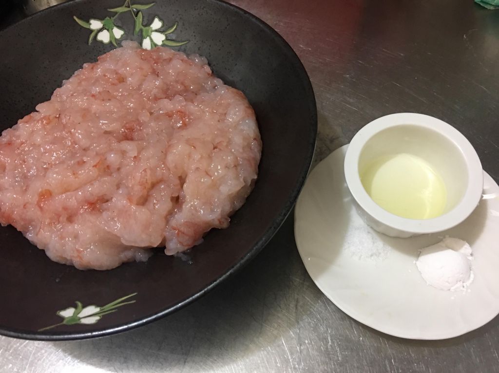 原味虾饼＋松子虾饼～的加工步骤