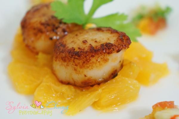 柳橙煎干贝 Tangy Scallop with Salad的加工步骤