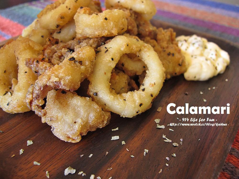 Calamari。椒盐香酥炸花枝的加工步骤