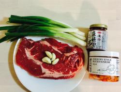 青葱泡菜牛肉