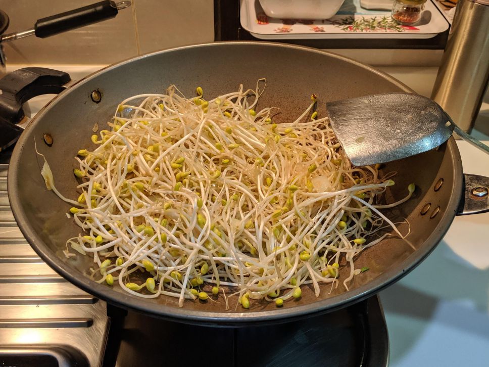 辣炒黄豆芽-口味好，但太老了，可以更好！的加工步骤