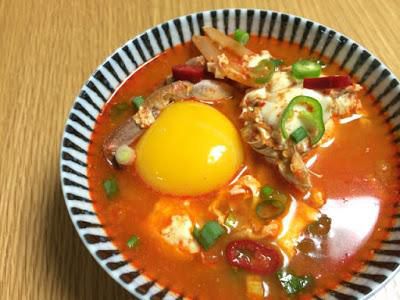 海鲜辣豆腐锅 꽃게순두부찌개的加工步骤