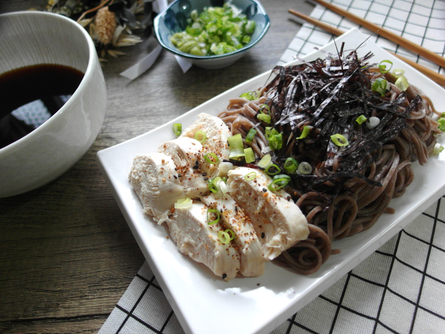 【面食料理】日式荞麦面(10分钟料理)的加工步骤