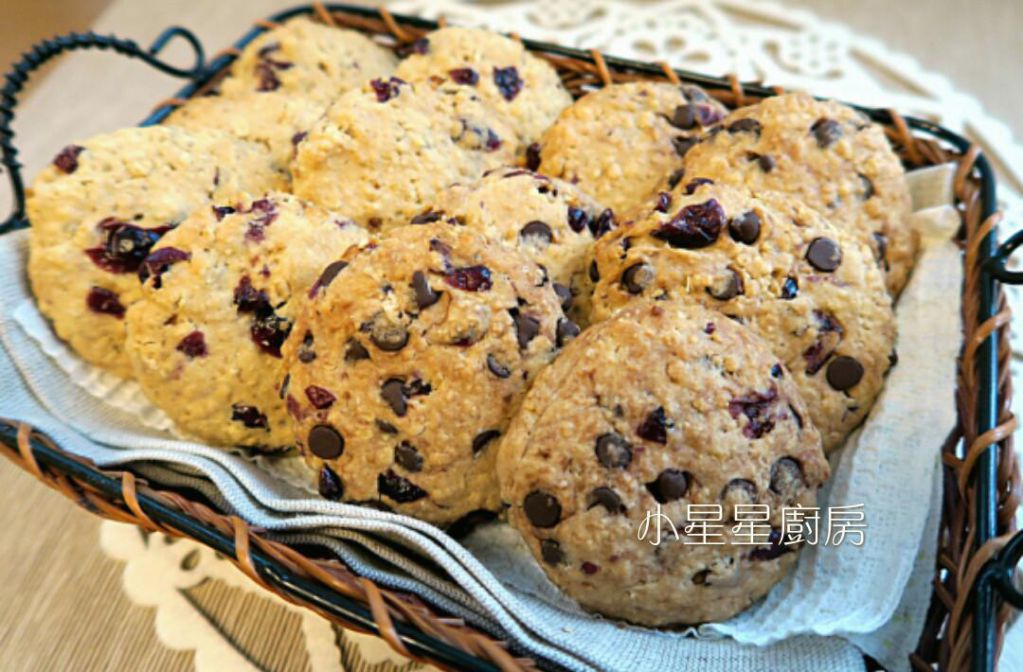 美式燕麦果干巧克力豆软饼(双重口味)的加工步骤