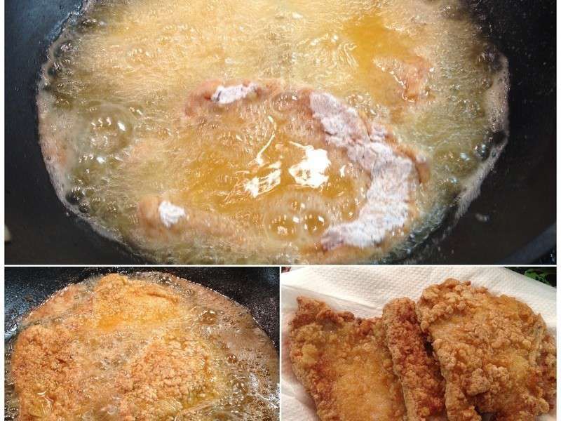 香酥辣味炸猪排的加工步骤