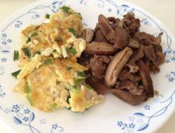 Brunch(豆浆葱蛋&amp;香菇炒羊肉)