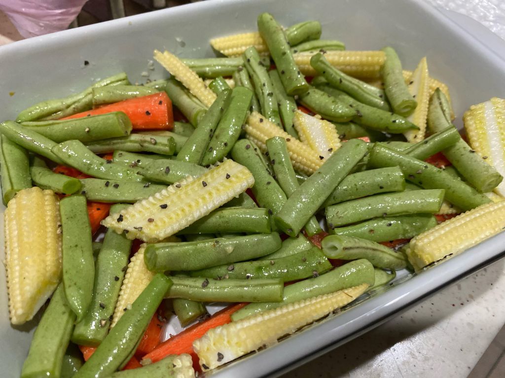 轻食简餐三色烤蔬菜的加工步骤