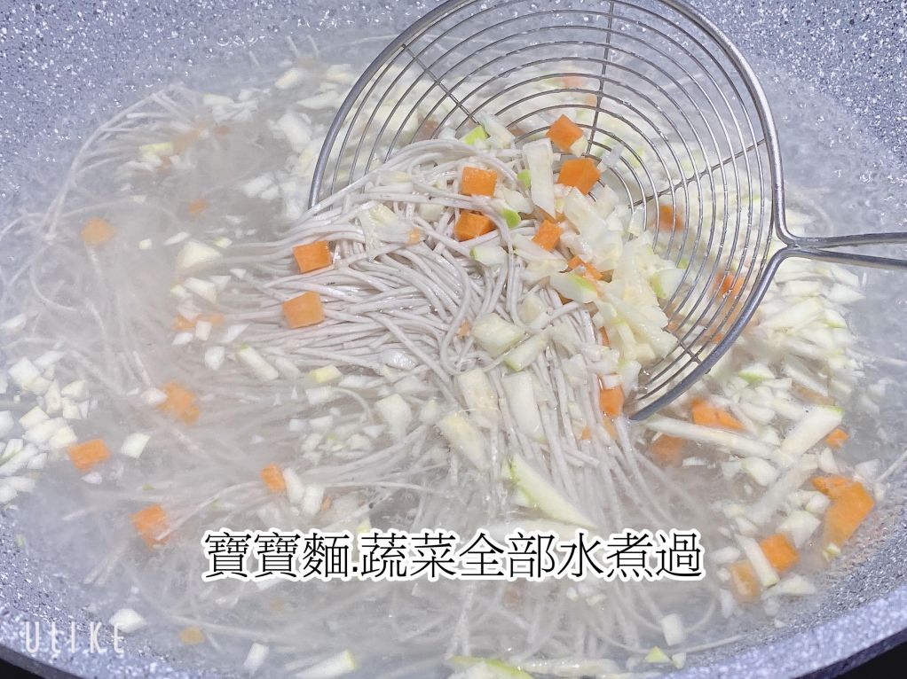 辅食面线煎 的加工步骤