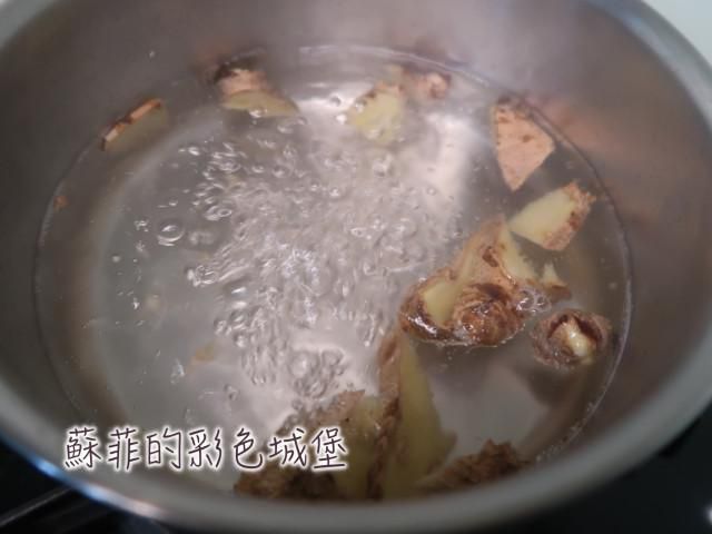 『黑糖姜汁豆花』用天然洋菜条做好吃的豆花的加工步骤