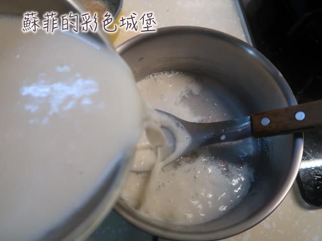 『黑糖姜汁豆花』用天然洋菜条做好吃的豆花的加工步骤