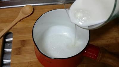 自製炼乳연유的加工步骤