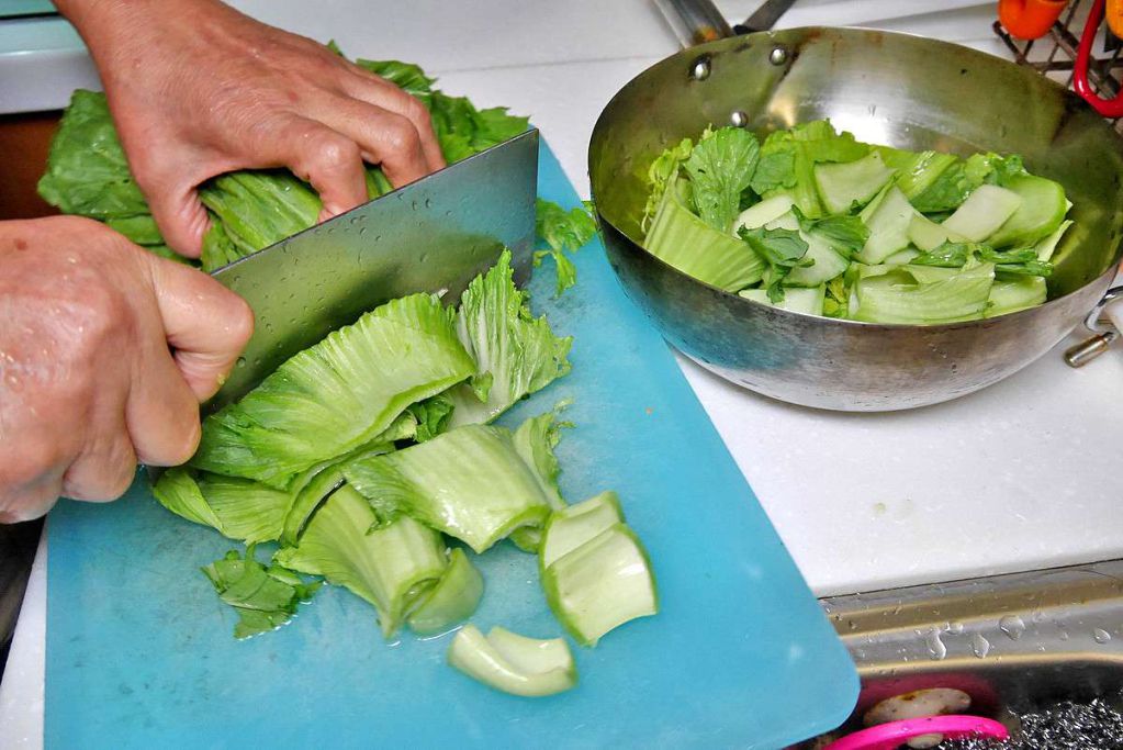 麻油炒芥菜的加工步骤