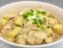 鸡胸肉炒金针菇【减糖料理】