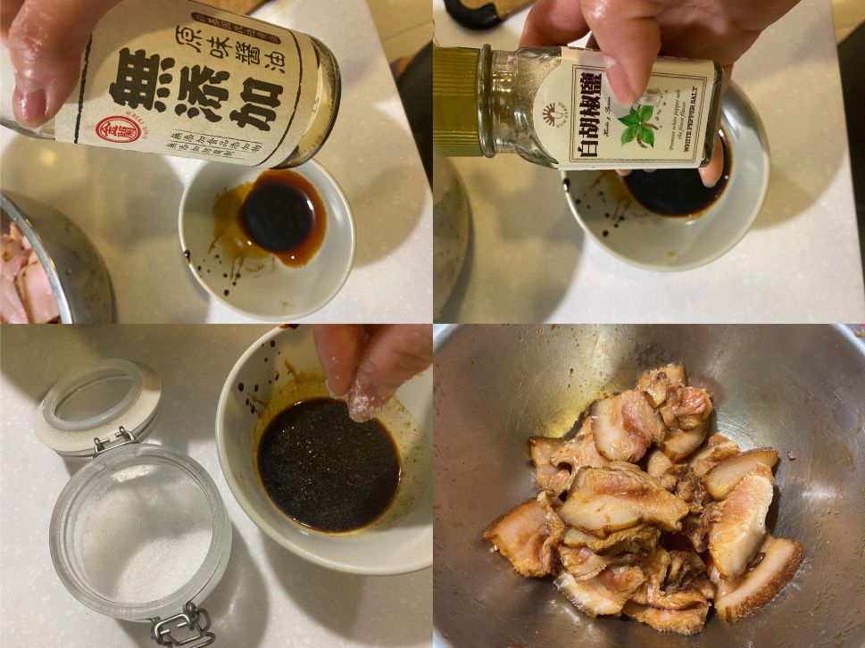 ［生酮低醣餐］梅干扣肉 福菜烧白的加工步骤