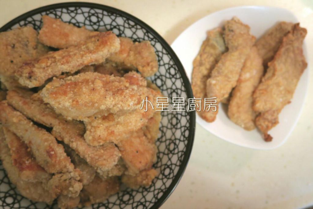 台式炸排骨(瓦斯炉油炸&水波炉)的加工步骤