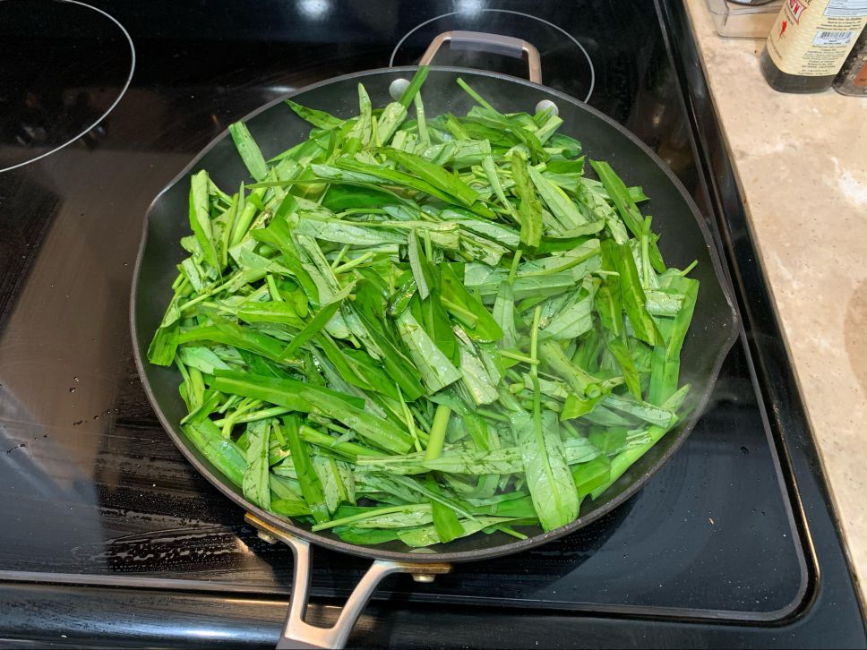 沙茶空心菜牛肉的加工步骤