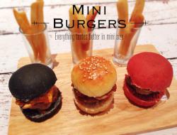 三色迷你汉堡 + 派对装饰下载 Mini Burgers + Party Printables!