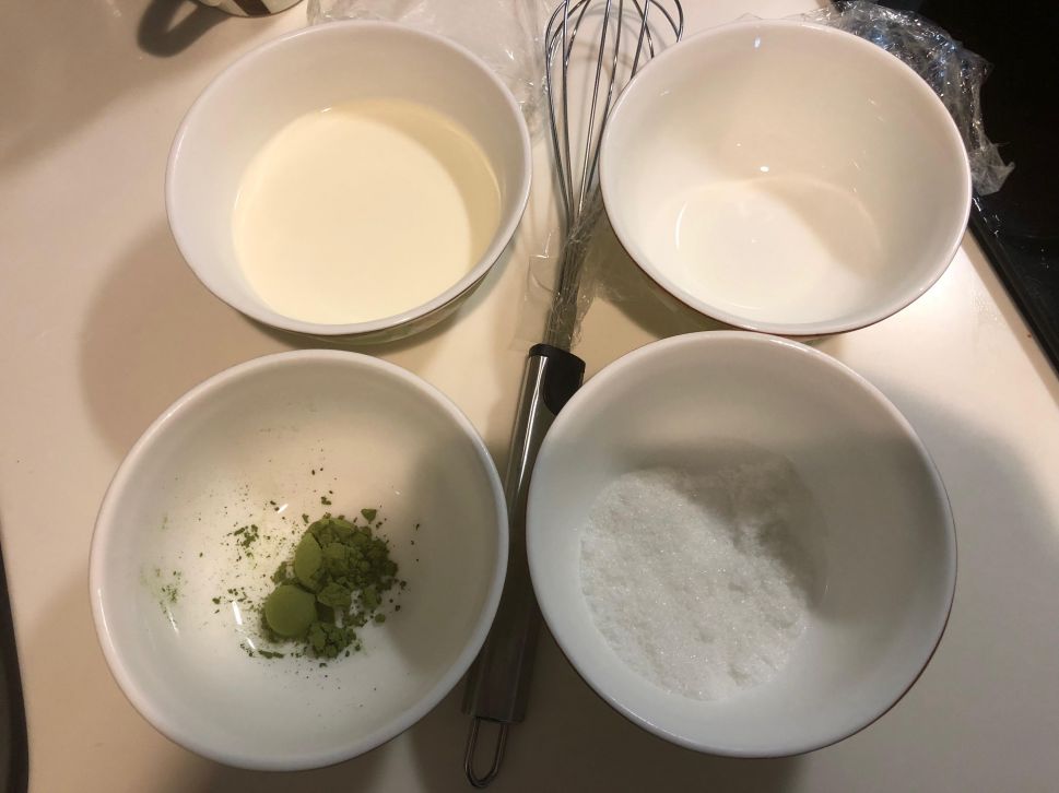 双色红豆抹茶奶酪的加工步骤