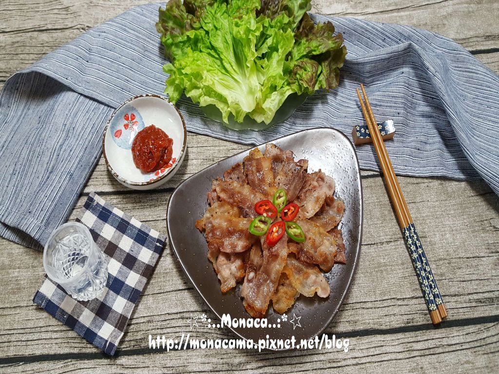 韩式肉片烤肉대패삼겹살的加工步骤