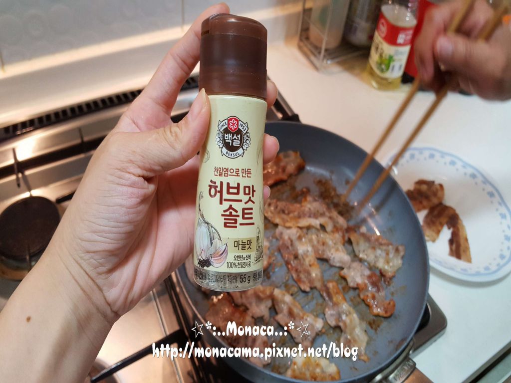 韩式肉片烤肉대패삼겹살的加工步骤