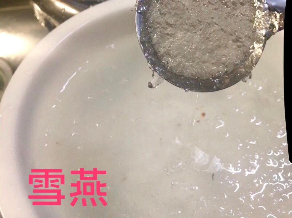 桃胶雪燕羹的加工步骤