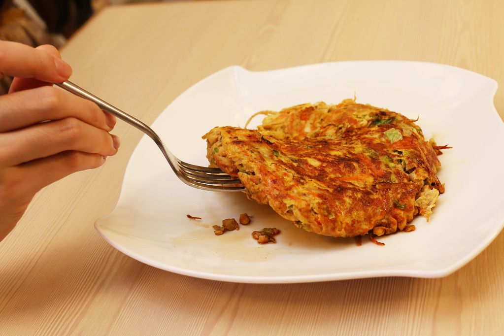 鸡肉煎饼 低卡助排便的加工步骤