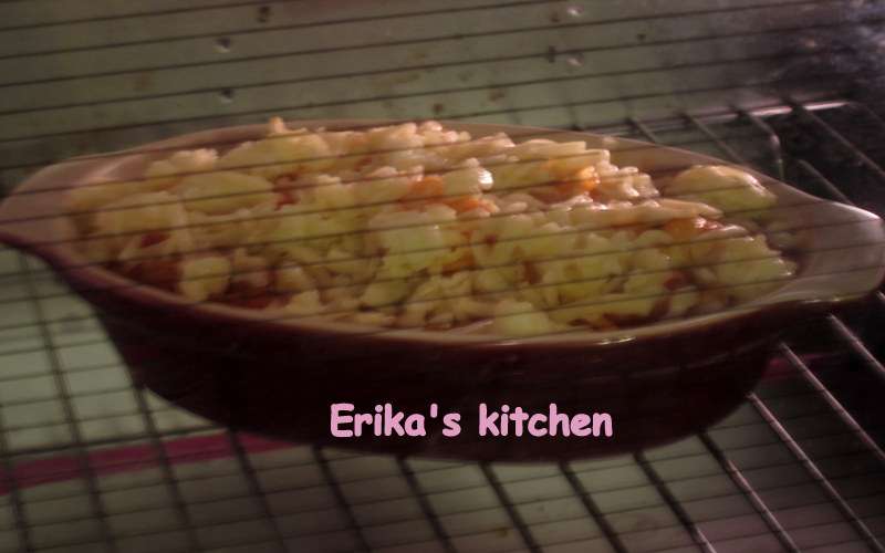 Erika's kitchen 蕃茄海鲜焗烤饭的加工步骤