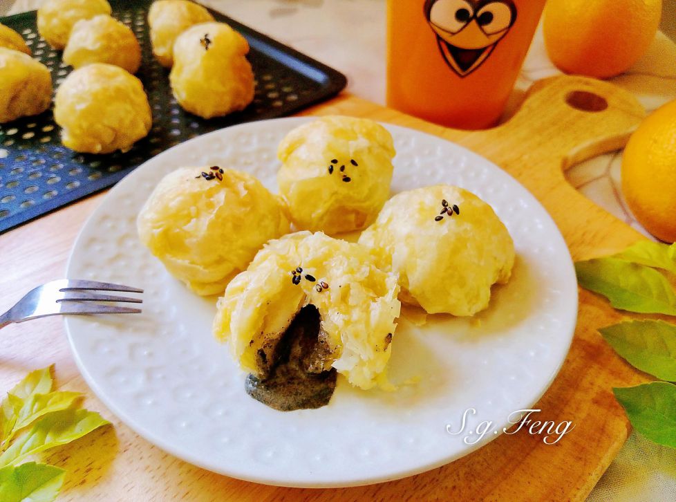 酥皮汤圆&酥皮芋丸[气炸烤箱]的加工步骤