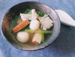 清淡菠菜野菇咸汤圆 〖村菇食事〗