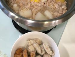 (全素蔬食)白玉萝卜豆苗粥