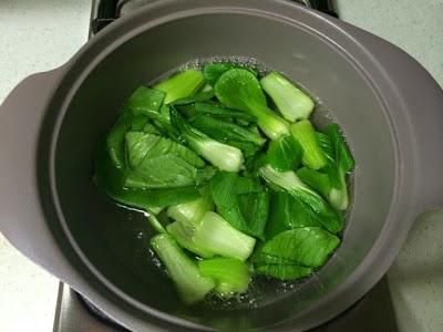 凉拌青江菜豆腐 청경채두부무침的加工步骤