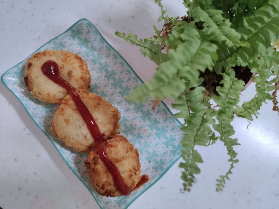 新猪肉日式『伊摩奇(薯麻糬)」（ 纯素）的加工步骤