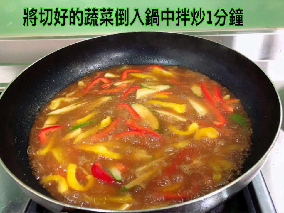 煎豆腐烩甜椒小黄瓜------素食料理的加工步骤