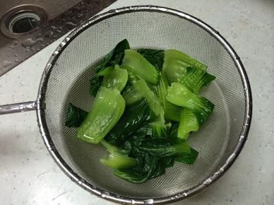 凉拌青江菜豆腐 청경채두부무침的加工步骤