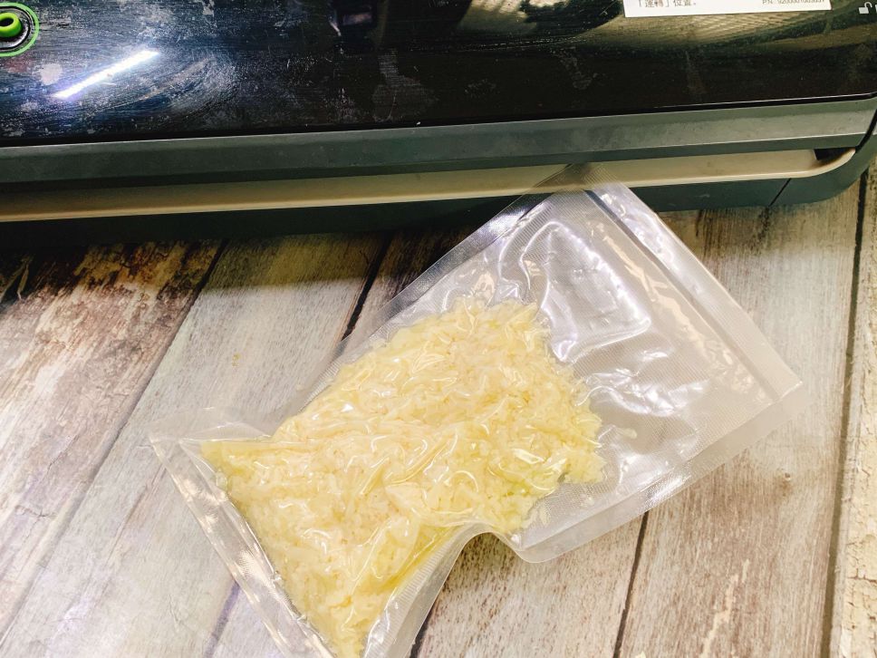 花椰菜米饭的备製与保存的加工步骤